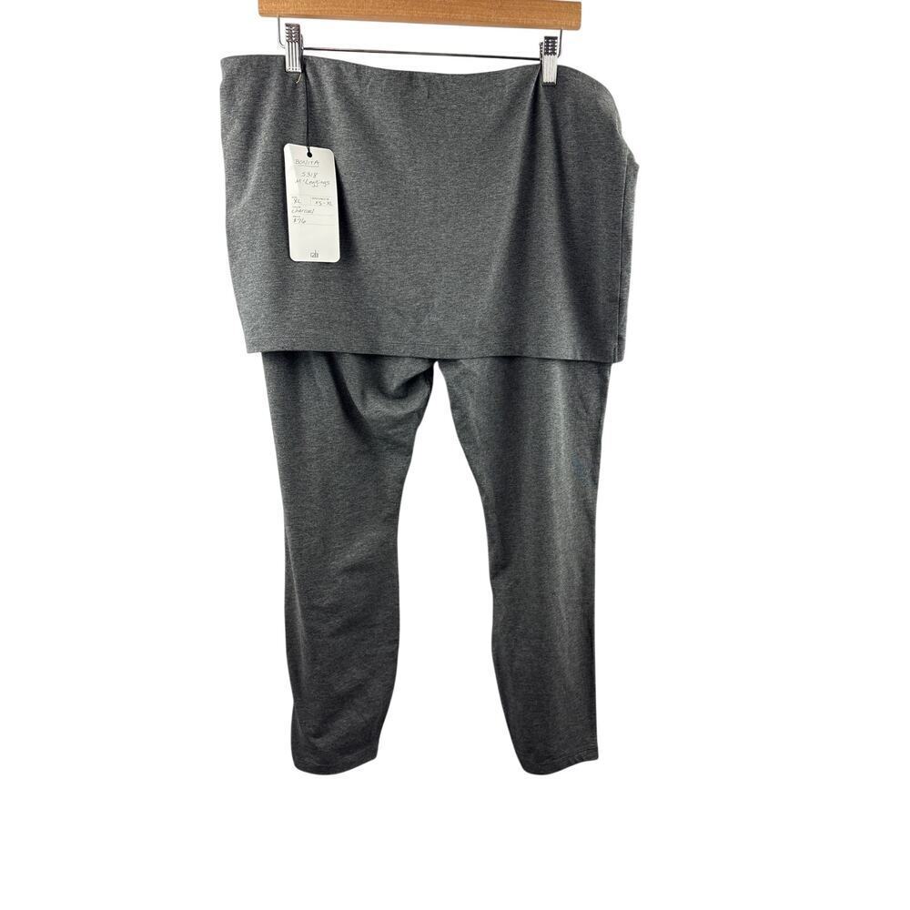Women’s Cabi XL Gray Cropped Leggings w/ Attached Skirt - Picture 3 of 6